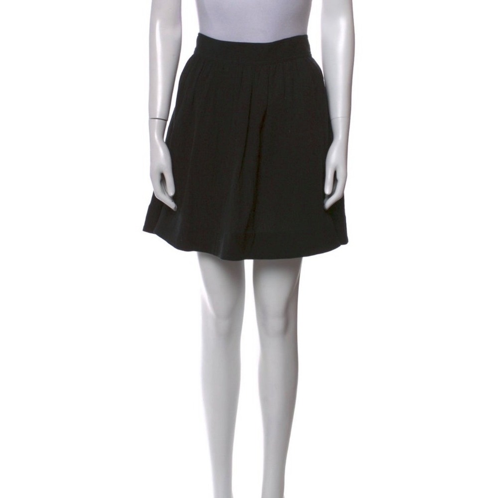 Apiece Apart Pleated Mini Skirt Sz 2 Black Cotton Circle Quiet Luxury Whimsygoth